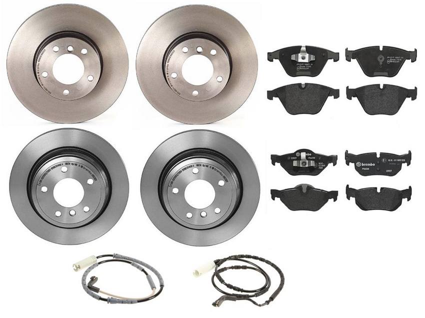 Brembo Brake Pads and Rotors Kit - Front and Rear (312mm/300mm) (Low-Met)